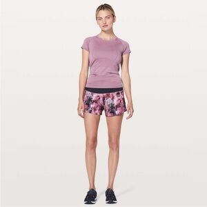 Lululemon Run Times Short II 4" Sun Dazed Multi Pink / Super Dark
